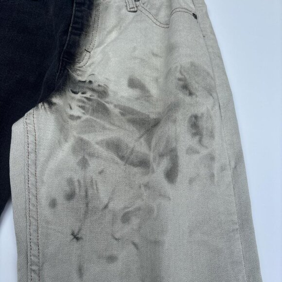 Vtg Bleached Rider Lee Jeans Womens 6 Black and White Punk Retro Indie - Picture 2 of 8